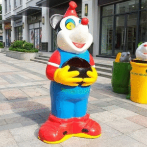 Thùng rác composite hình chuột Mickey