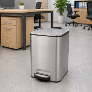 Thùng rác inox đạp chân 6L , dạng vuông