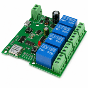 Mạch Wifi 4 kênh kết nối khóa từ, Access Control, cửa cuốn mở cửa từ xa qua điện thoại