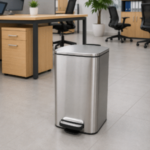 Thùng rác inox đạp chân 30L , dạng vuông PLS-30L