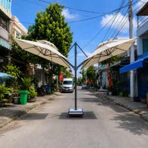 Dù đôi lệch tâm vuông 3m 2 tầng