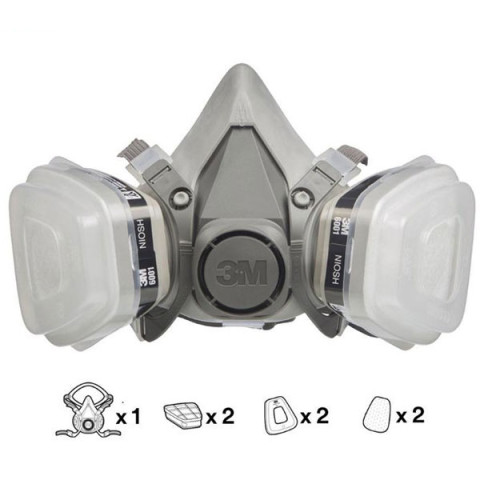Bộ mặt nạ phòng độc 3M 6200 lọc bụi, lọc độc_thumb_01