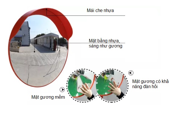 Guong cau loi giao thong 100 cm nhua