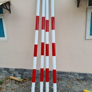 Trụ gắn gương cầu lồi cao 3m x phi 76mm sơn trắng đỏ